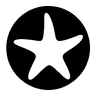 Starfish Circle Negative Space Logo