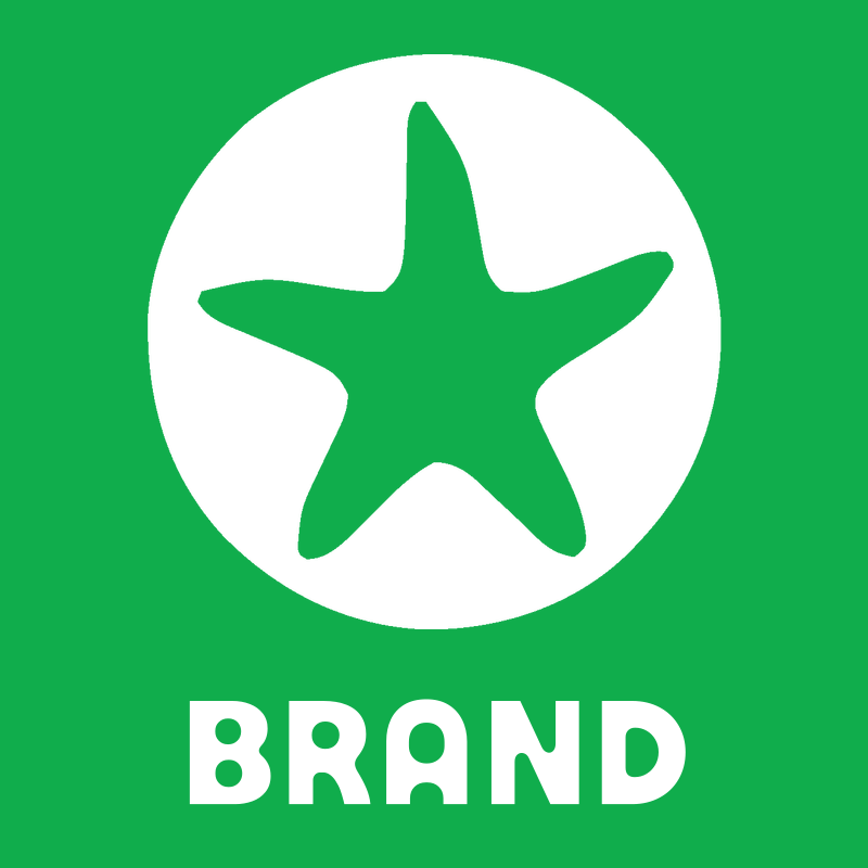 Starfish Circle Negative Space Logo preview