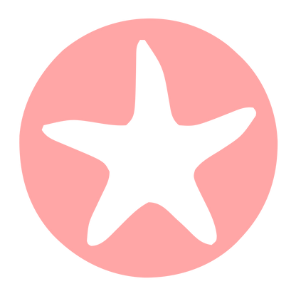 Starfish Circle Negative Space Logo #ffa6a6