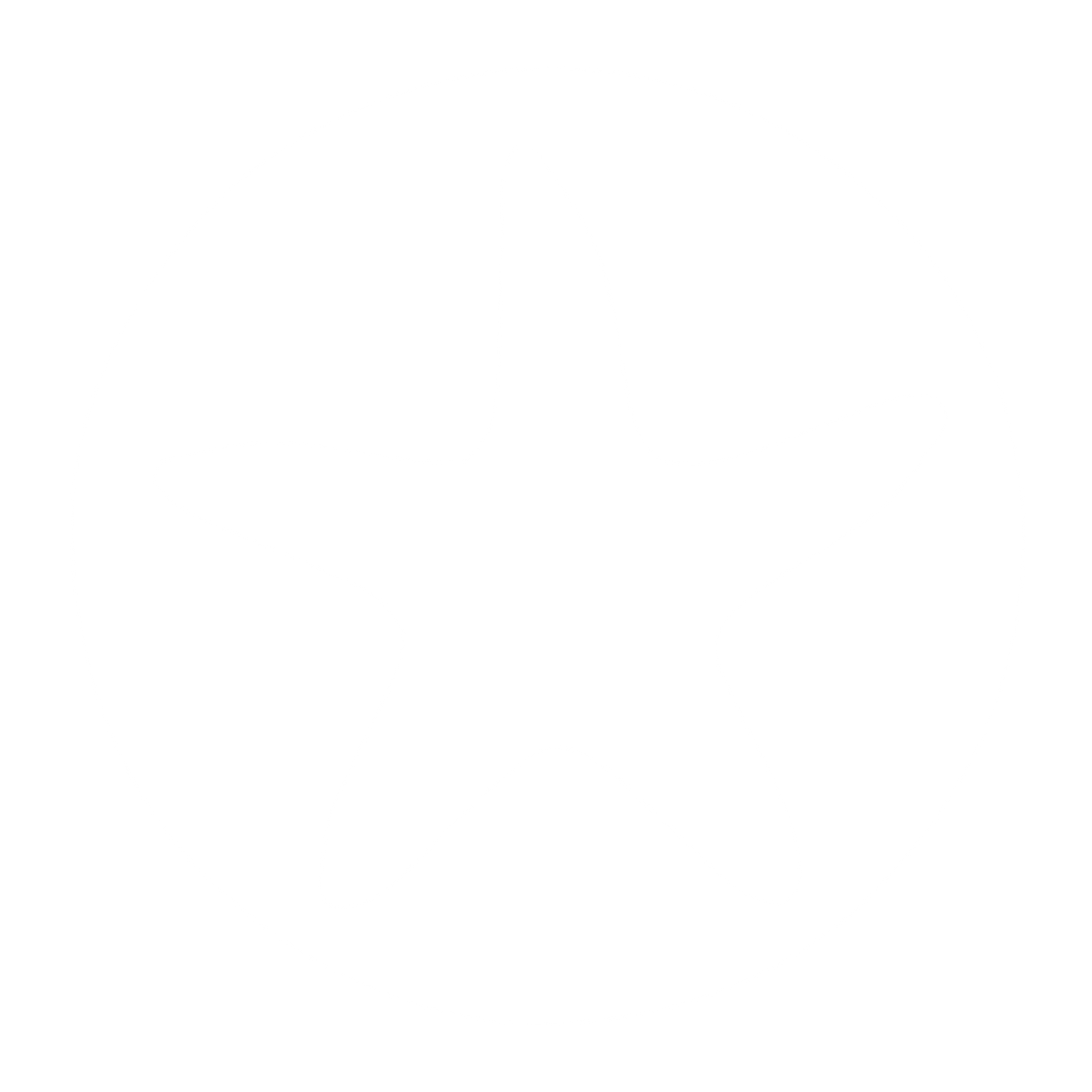 Starfish Circle Negative Space Logo #ffffff