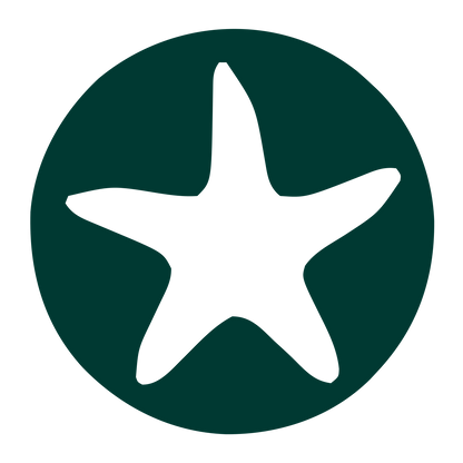 Starfish Circle Negative Space Logo #003932