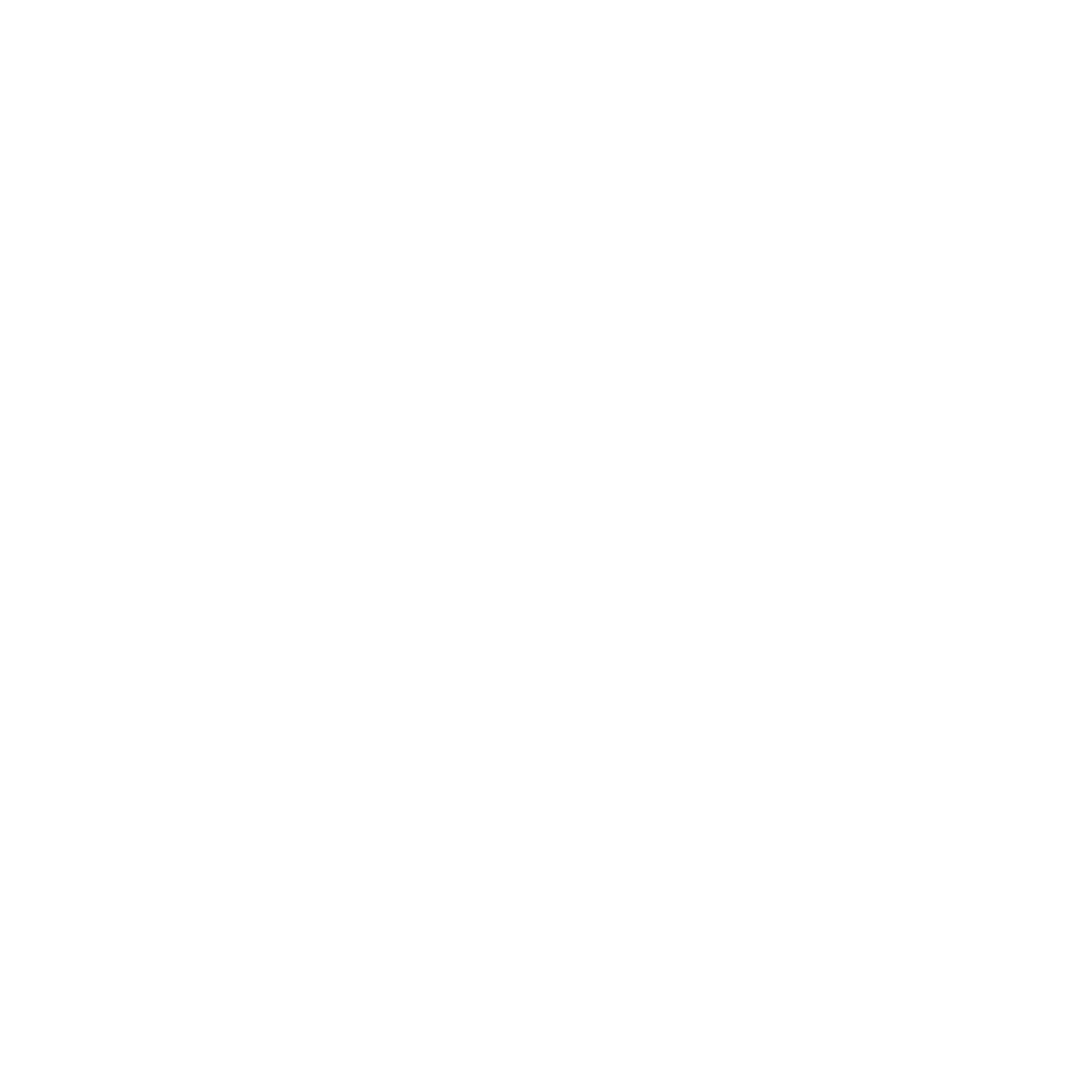 Starfish Hexagon Negative Space Logo #ffffff