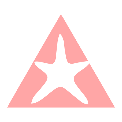 Starfish Triangle Negative Space Logo #ffa6a6