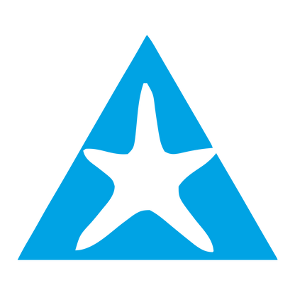 Starfish Triangle Negative Space Logo #00a3e4