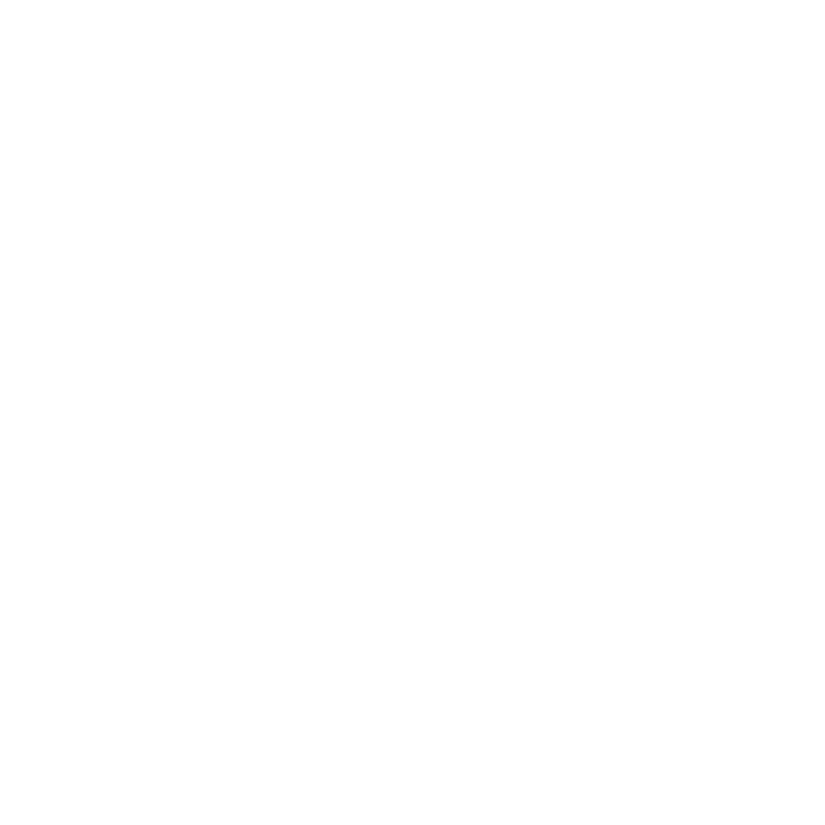 Starfish Triangle Negative Space Logo #ffffff