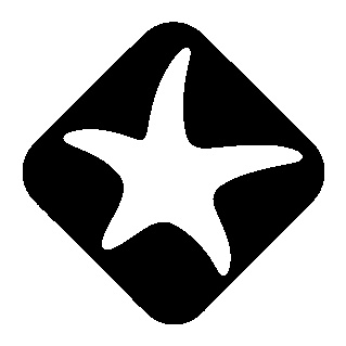 Starfish Negative Space Logo