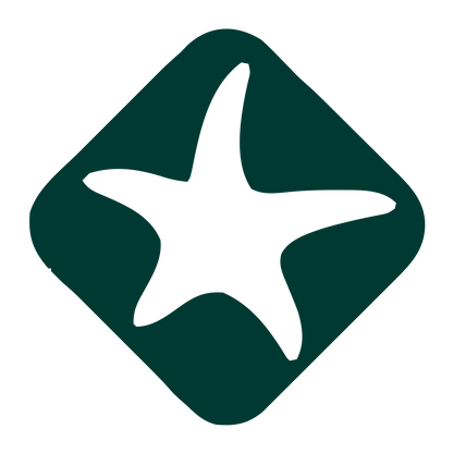 Starfish Negative Space Logo #003932