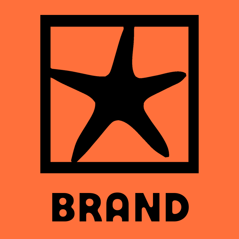 Negative Space Starfish Logo preview
