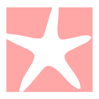 Negative Space Starfish Logo #ffa6a6