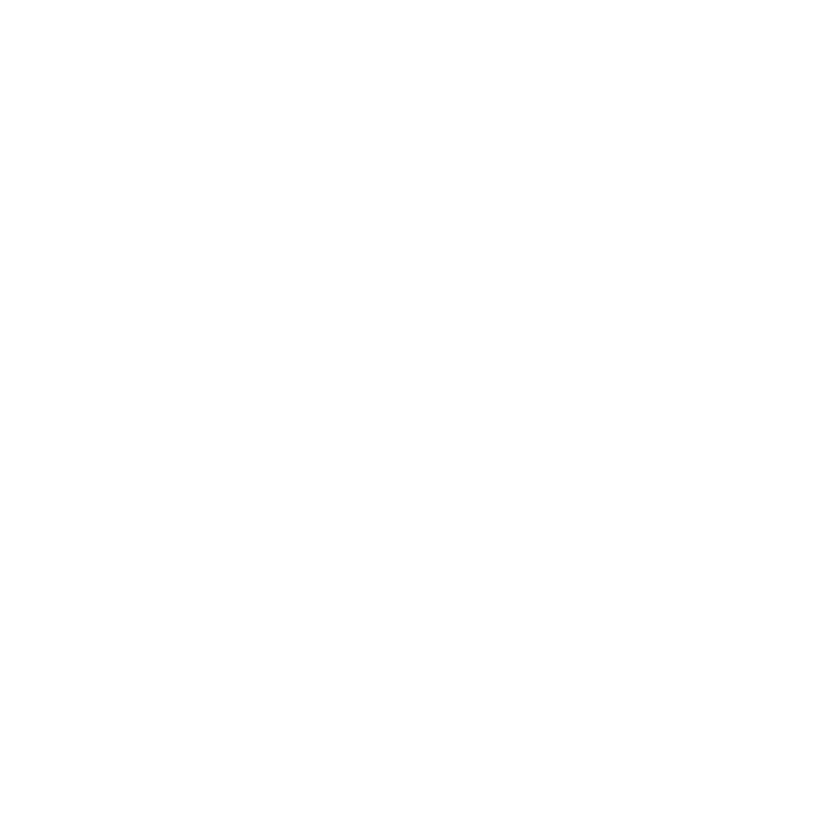 Negative Space Starfish Logo #ffffff