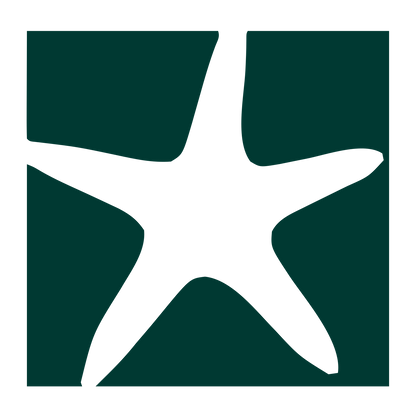 Negative Space Starfish Logo #003932