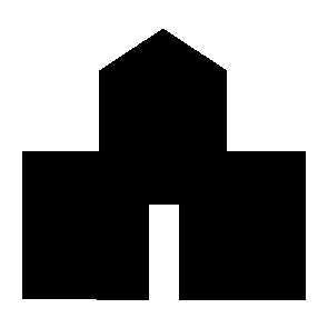 Brutalist House Building Logo