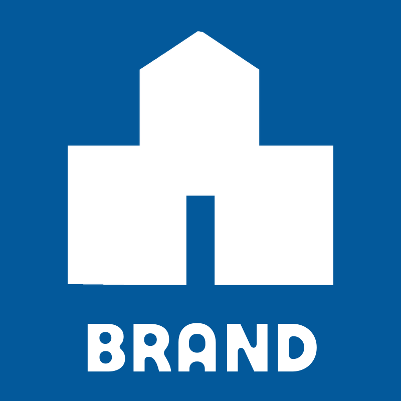 Brutalist House Building Logo preview