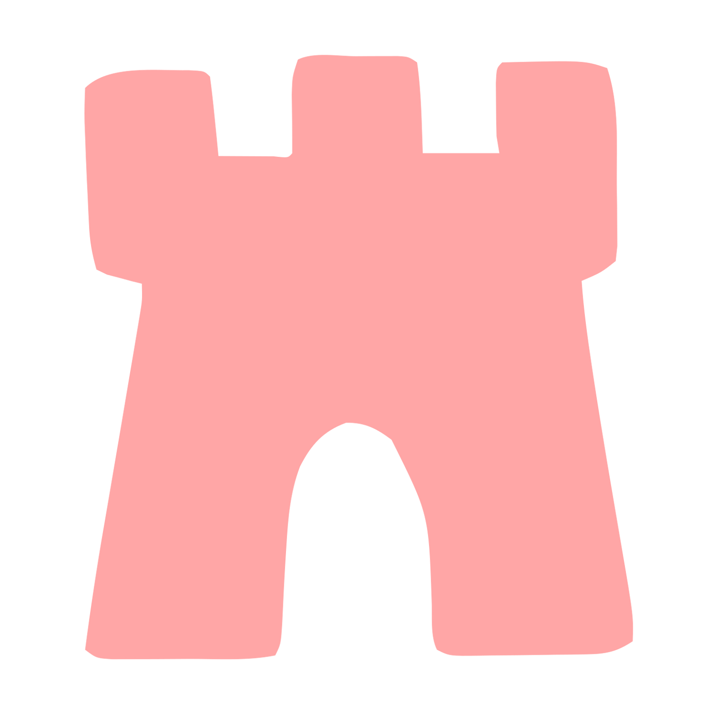 Hand-Drawn Castle Logo #ffa6a6