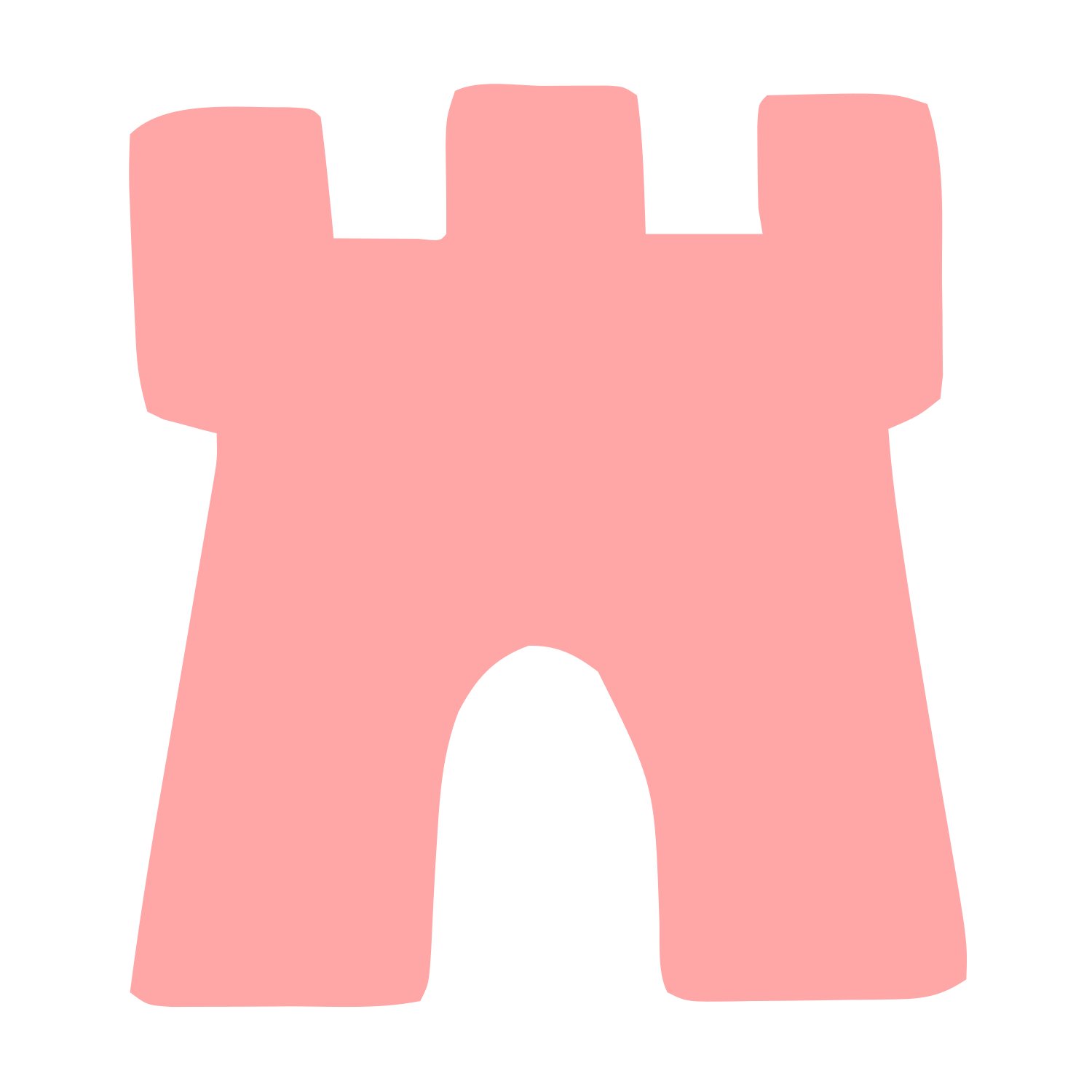 Hand-Drawn Castle Logo #ffa6a6