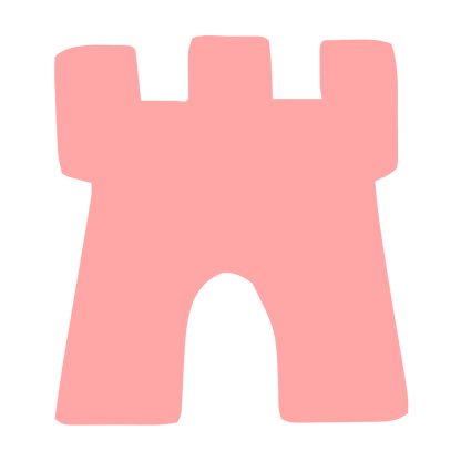 Hand-Drawn Castle Logo #ffa6a6