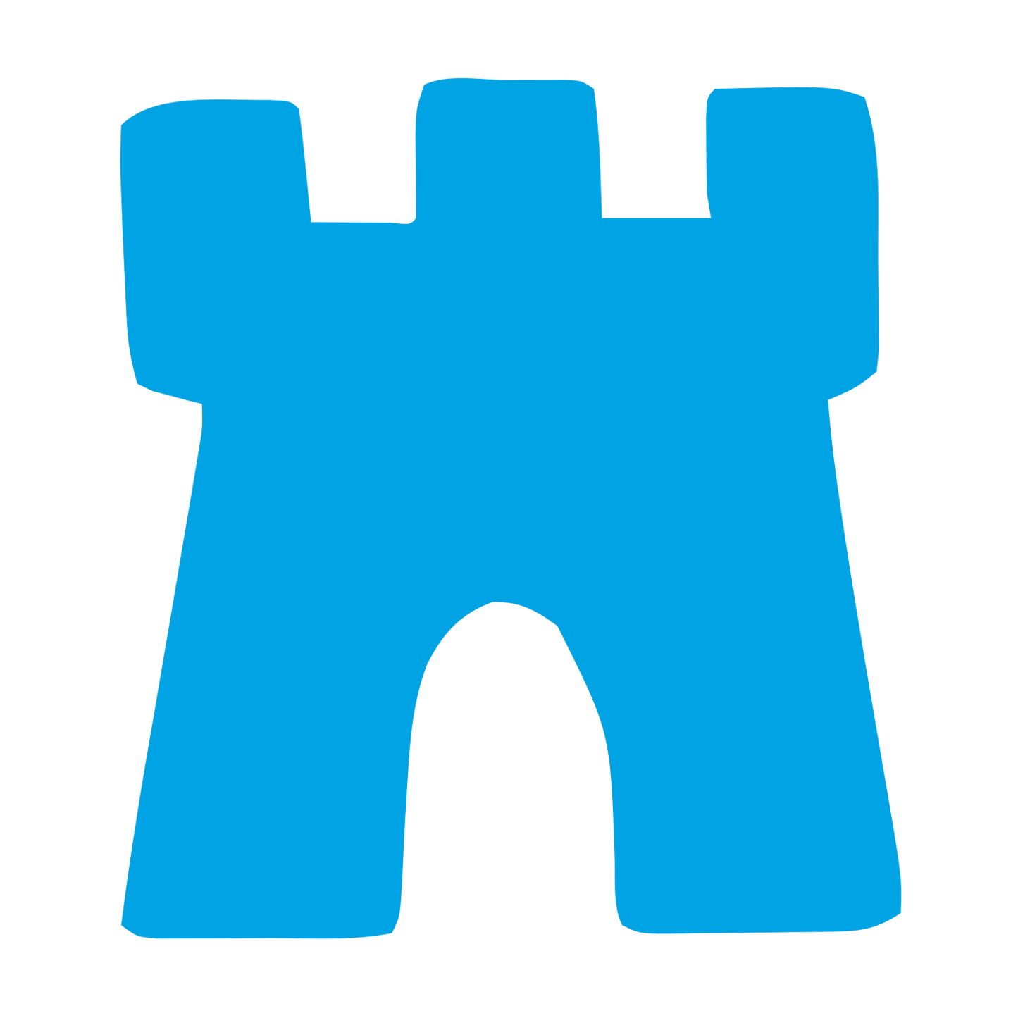 Hand-Drawn Castle Logo #00a3e4