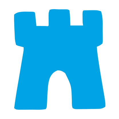 Hand-Drawn Castle Logo #00a3e4