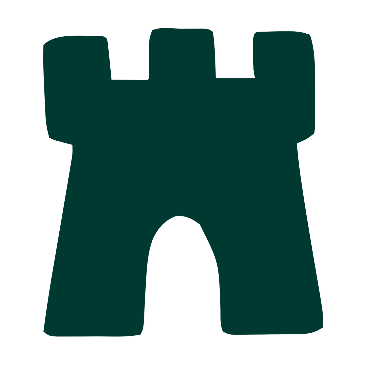 Hand-Drawn Castle Logo #003932