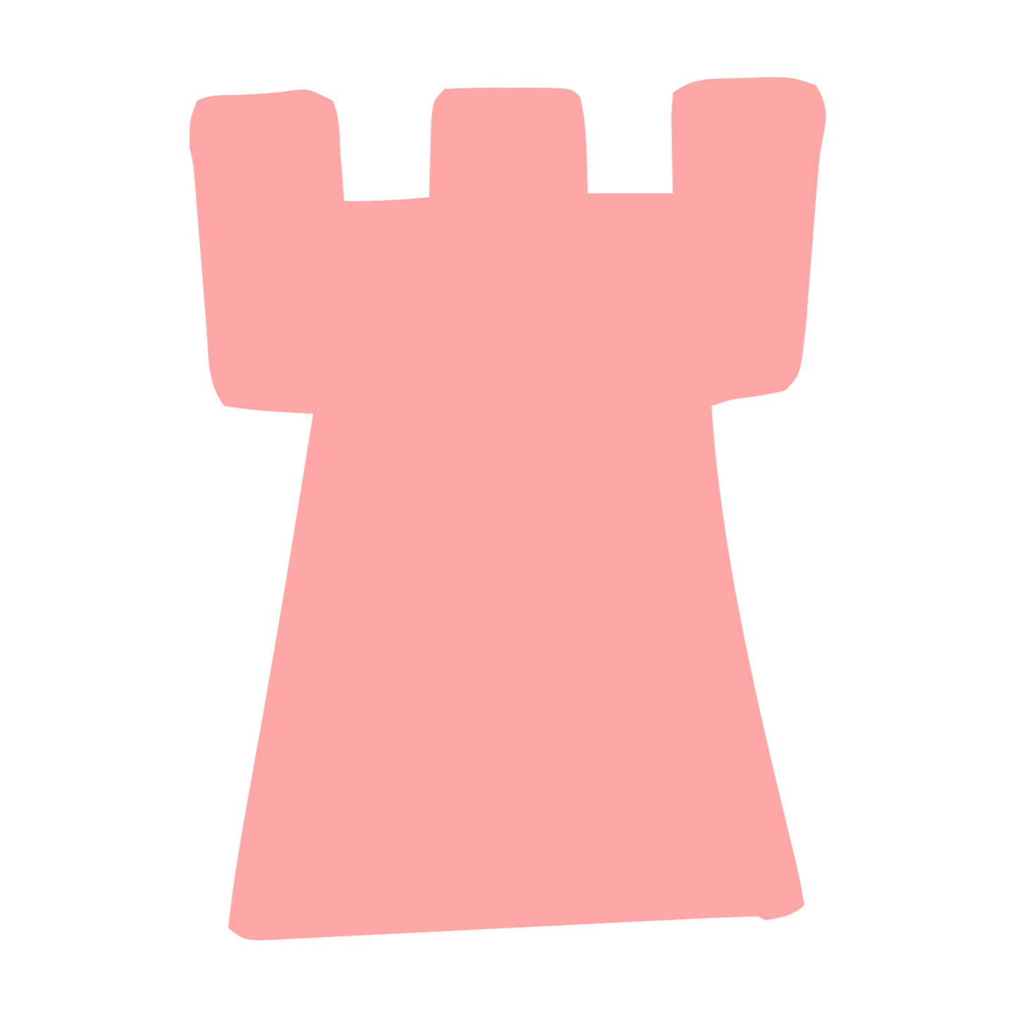 Hand-Drawn Castle Tower Logo #ffa6a6