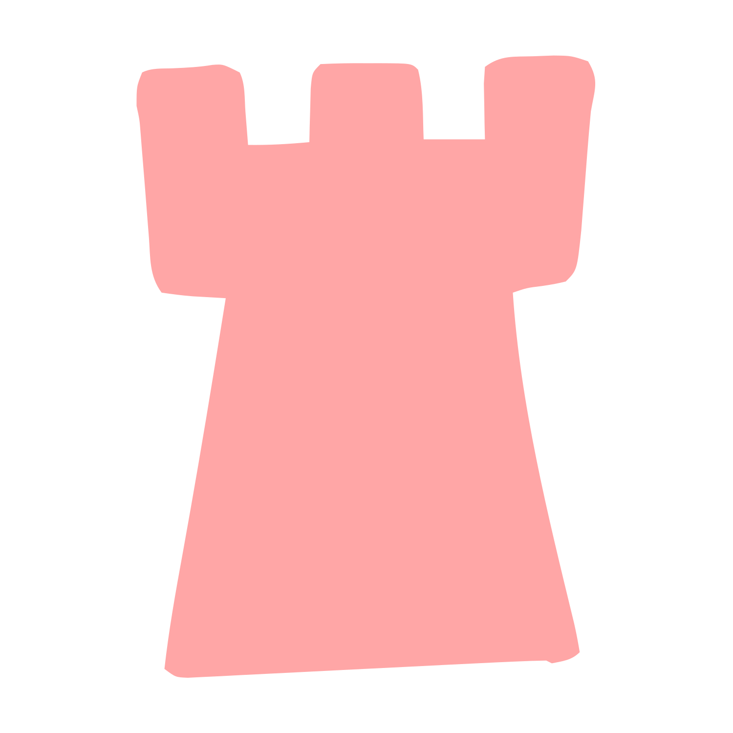 Hand-Drawn Castle Tower Logo #ffa6a6