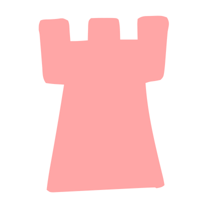 Hand-Drawn Castle Tower Logo #ffa6a6