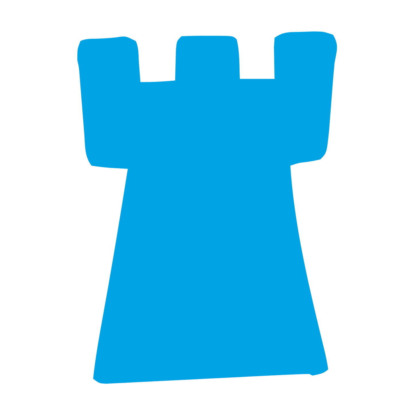 Hand-Drawn Castle Tower Logo #00a3e4