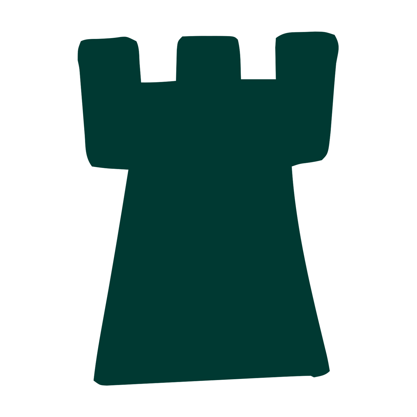 Hand-Drawn Castle Tower Logo #003932