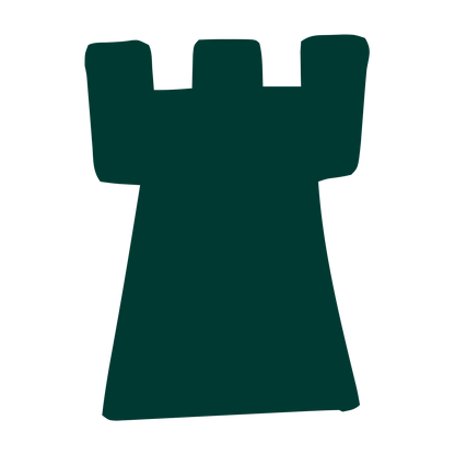 Hand-Drawn Castle Tower Logo #003932