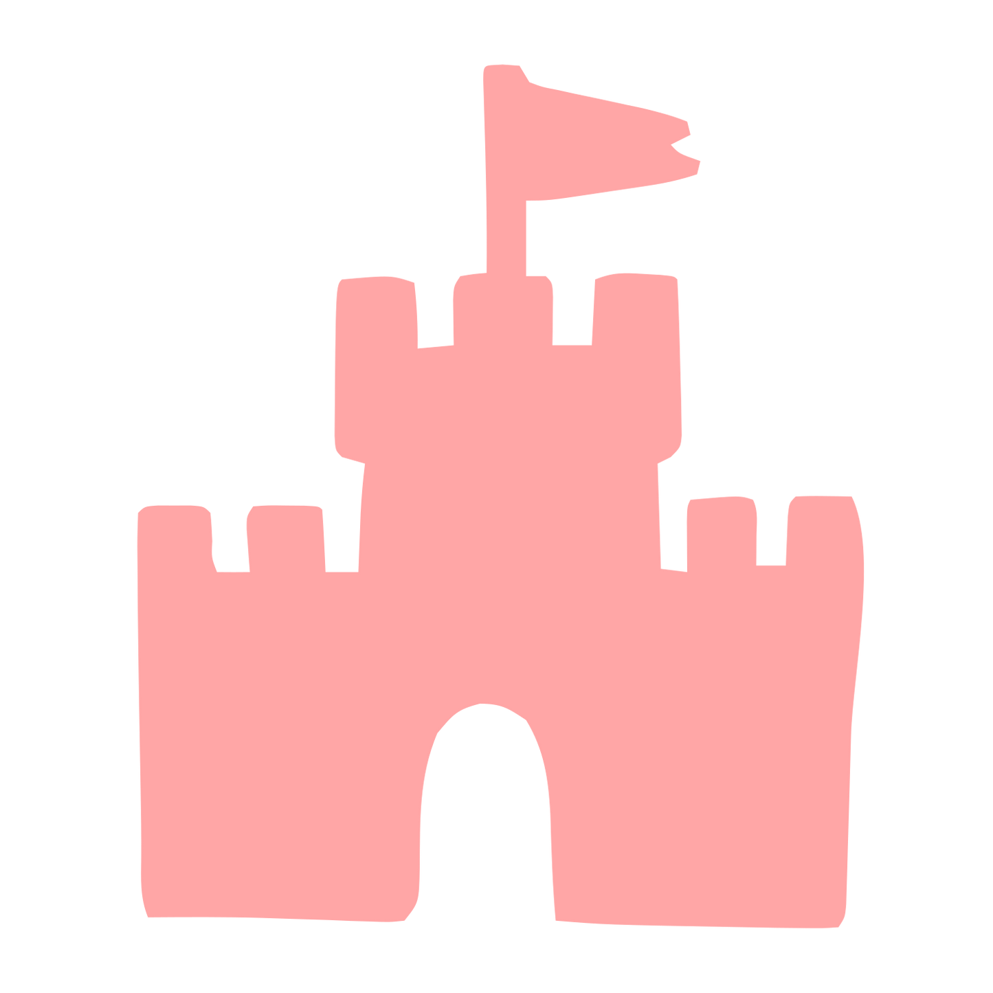 Castle with Flag Logo #ffa6a6