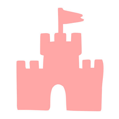 Castle with Flag Logo #ffa6a6