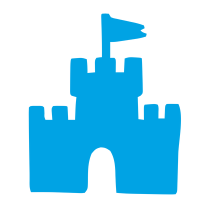 Castle with Flag Logo #00a3e4