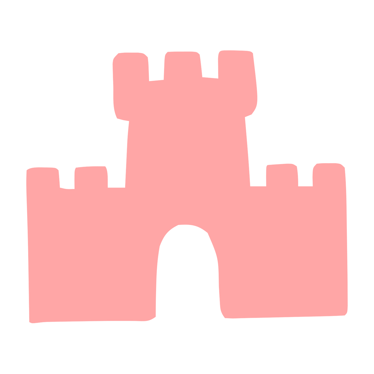 Hand-Drawn Castle Logo #ffa6a6