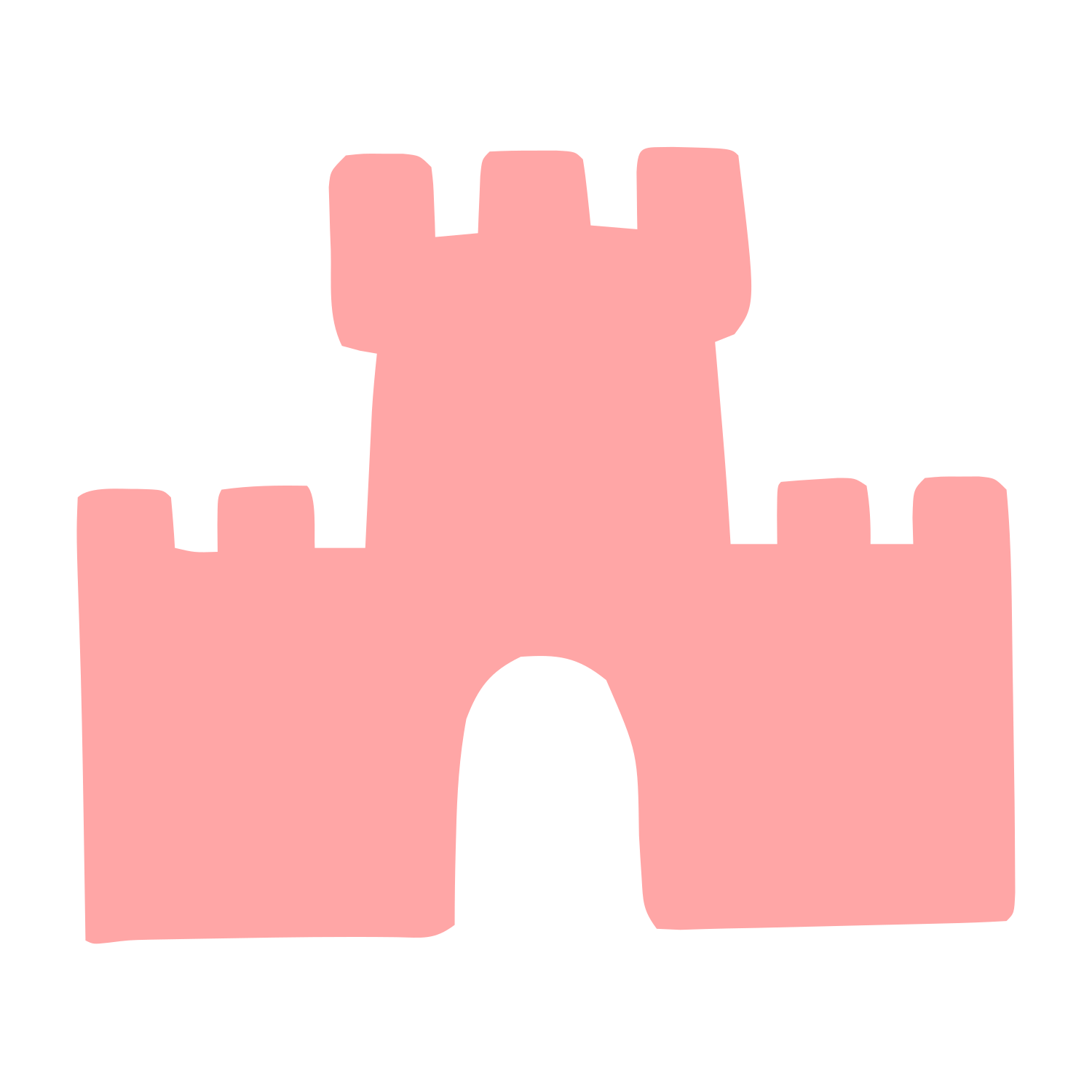 Hand-Drawn Castle Logo #ffa6a6