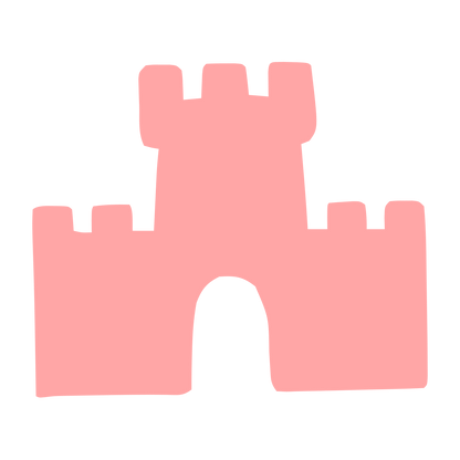 Hand-Drawn Castle Logo #ffa6a6