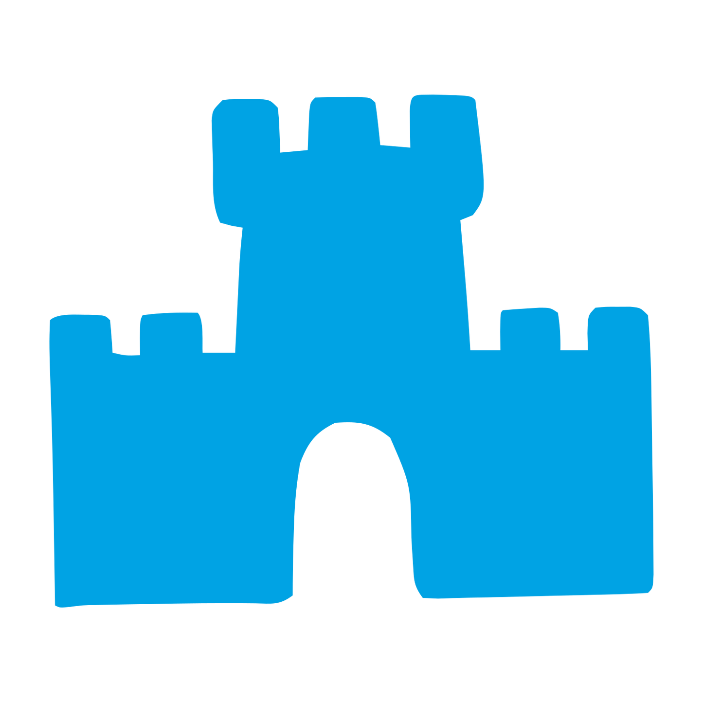 Hand-Drawn Castle Logo #00a3e4