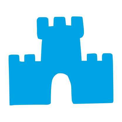 Hand-Drawn Castle Logo #00a3e4