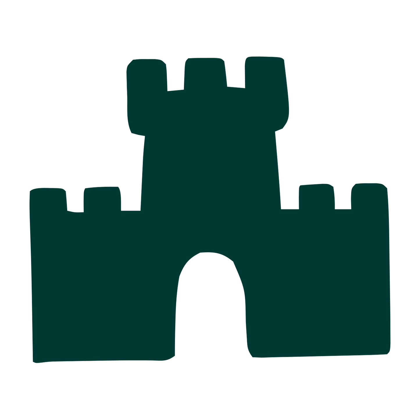 Hand-Drawn Castle Logo #003932