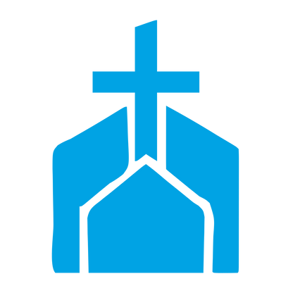 Church Building Cross Logo #00a3e4