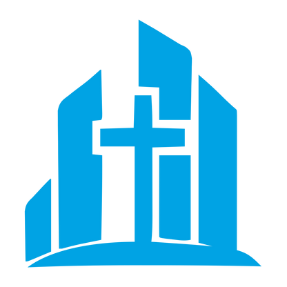 Church Cross Building Logo #00a3e4