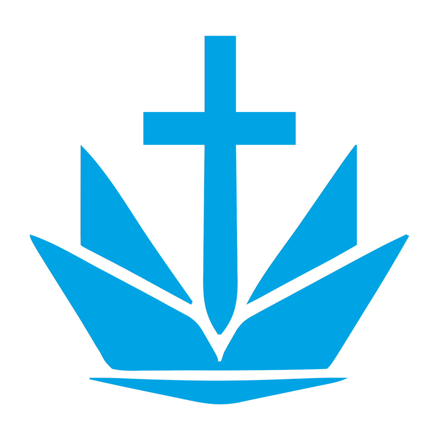 Cross Crown Church Logo #00a3e4