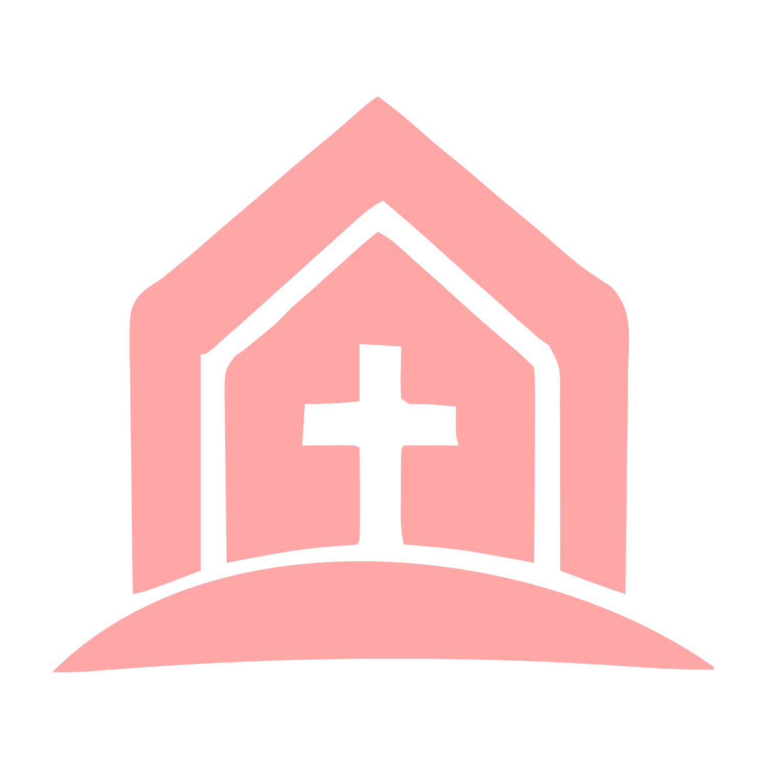 Church Cross House Logo #ffa6a6