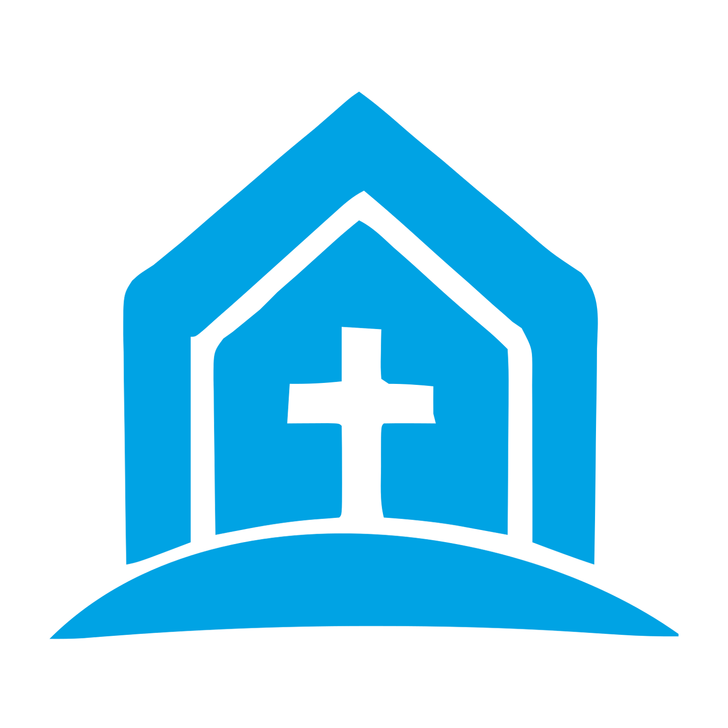 Church Cross House Logo #00a3e4