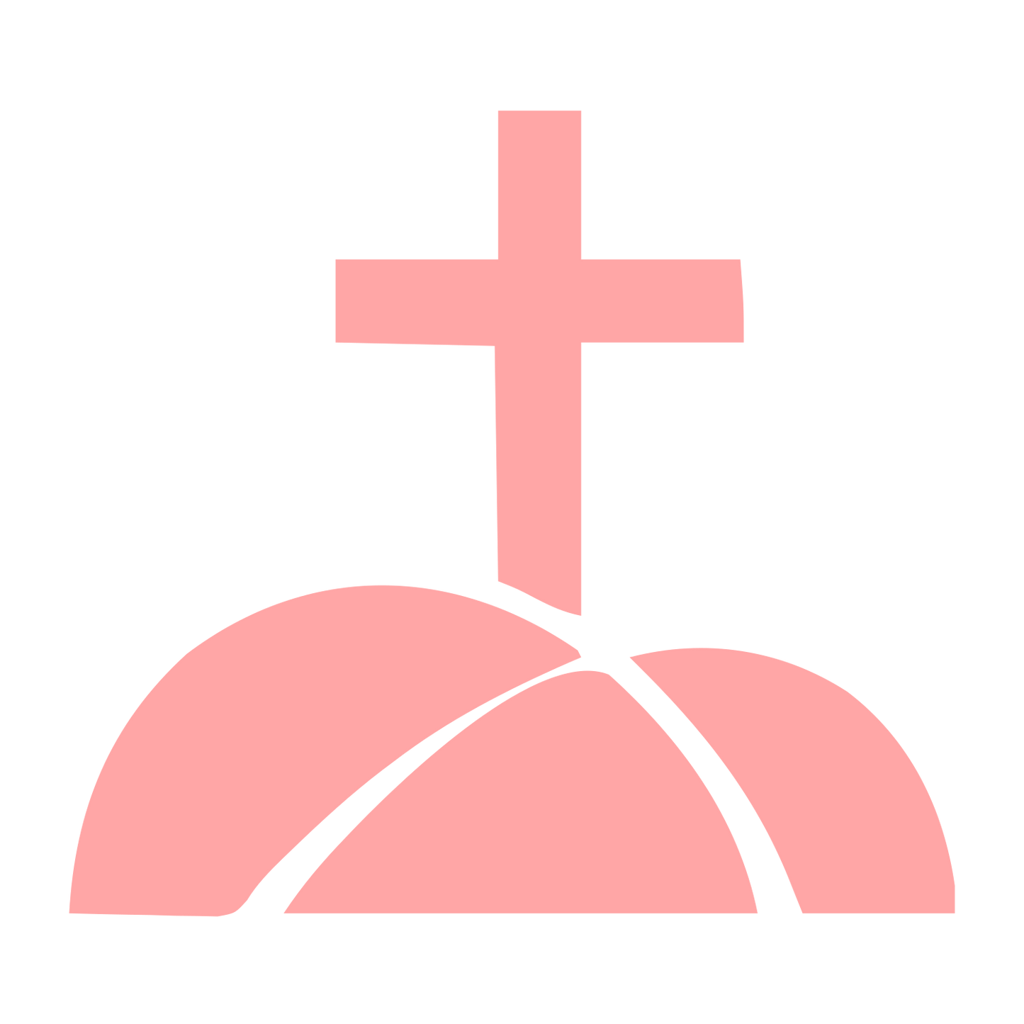 Cross on Hill Logo #ffa6a6