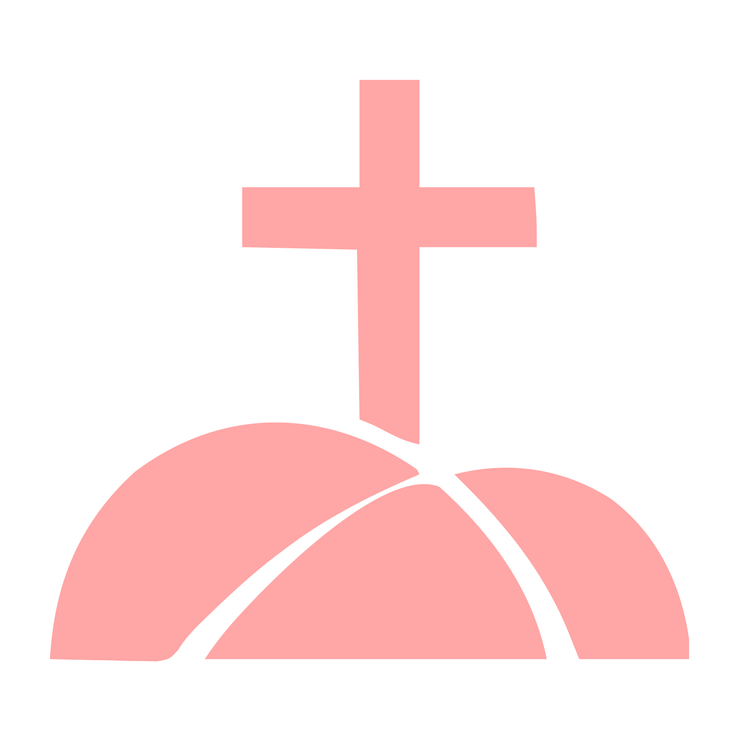 Cross on Hill Logo #ffa6a6