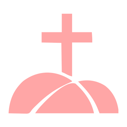 Cross on Hill Logo #ffa6a6