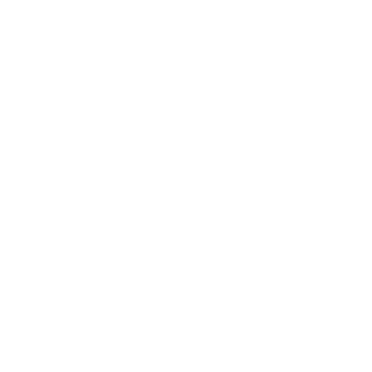 Cross Circle Leaves Logo #ffffff