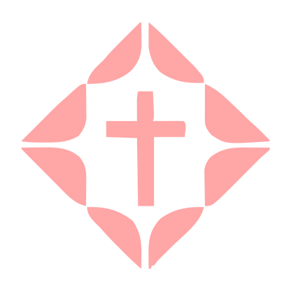 Cross Diamond Layered Church Logo #ffa6a6