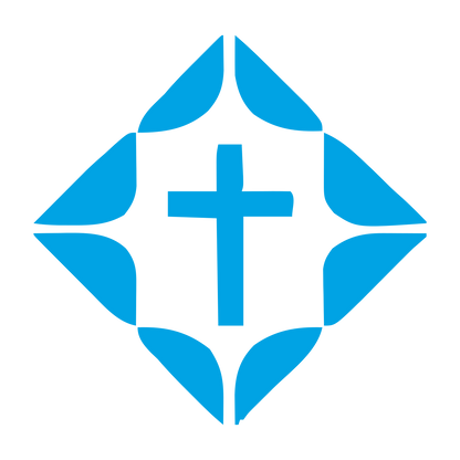 Cross Diamond Layered Church Logo #00a3e4