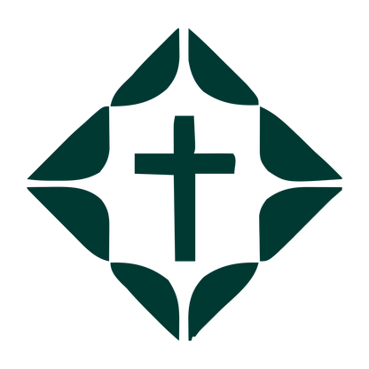 Cross Diamond Layered Church Logo #003932